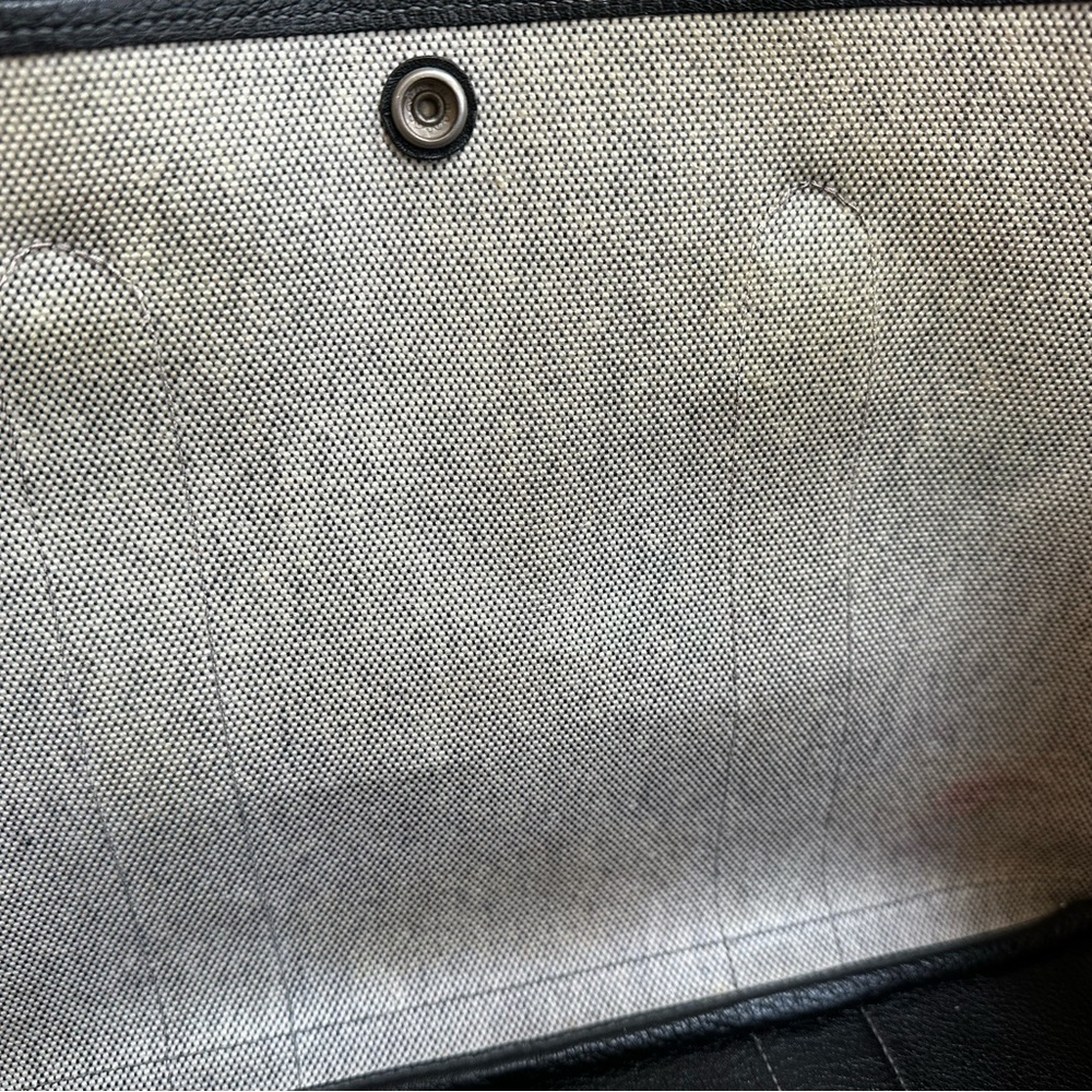 Hermes Beige and Black Canvas Tote - Picture 14 of 14